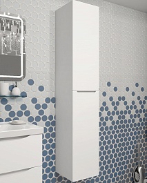 Opadiris Шкаф пенал Элеганс 30 L подвесной белый матовый – фотография-1